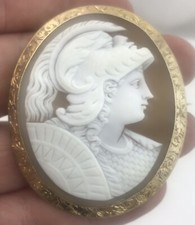 Quality Victorian 9ct Gold Cameo Brooch.