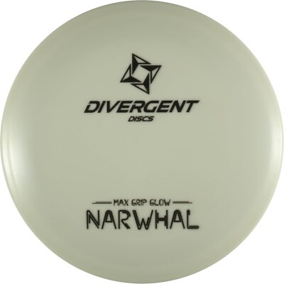 Divergent Discs - Narwhal - MaxGrip Glow Straight Disc Golf Putt and Approach