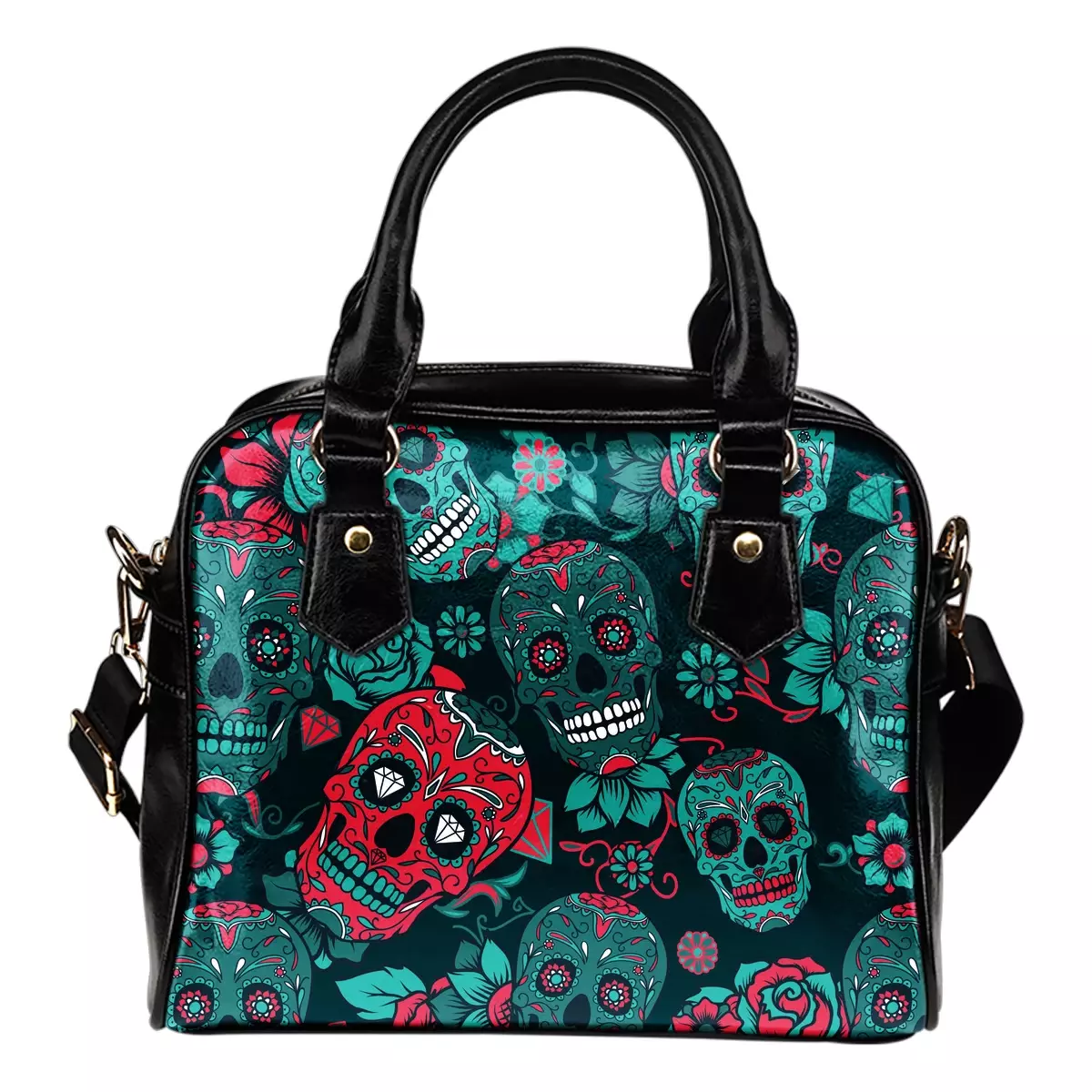 AMVIKS Women Skull Handbag Large Capacity Gothic Shoulder Bag Studded  Doctor Handbag: Handbags: Amazon.com