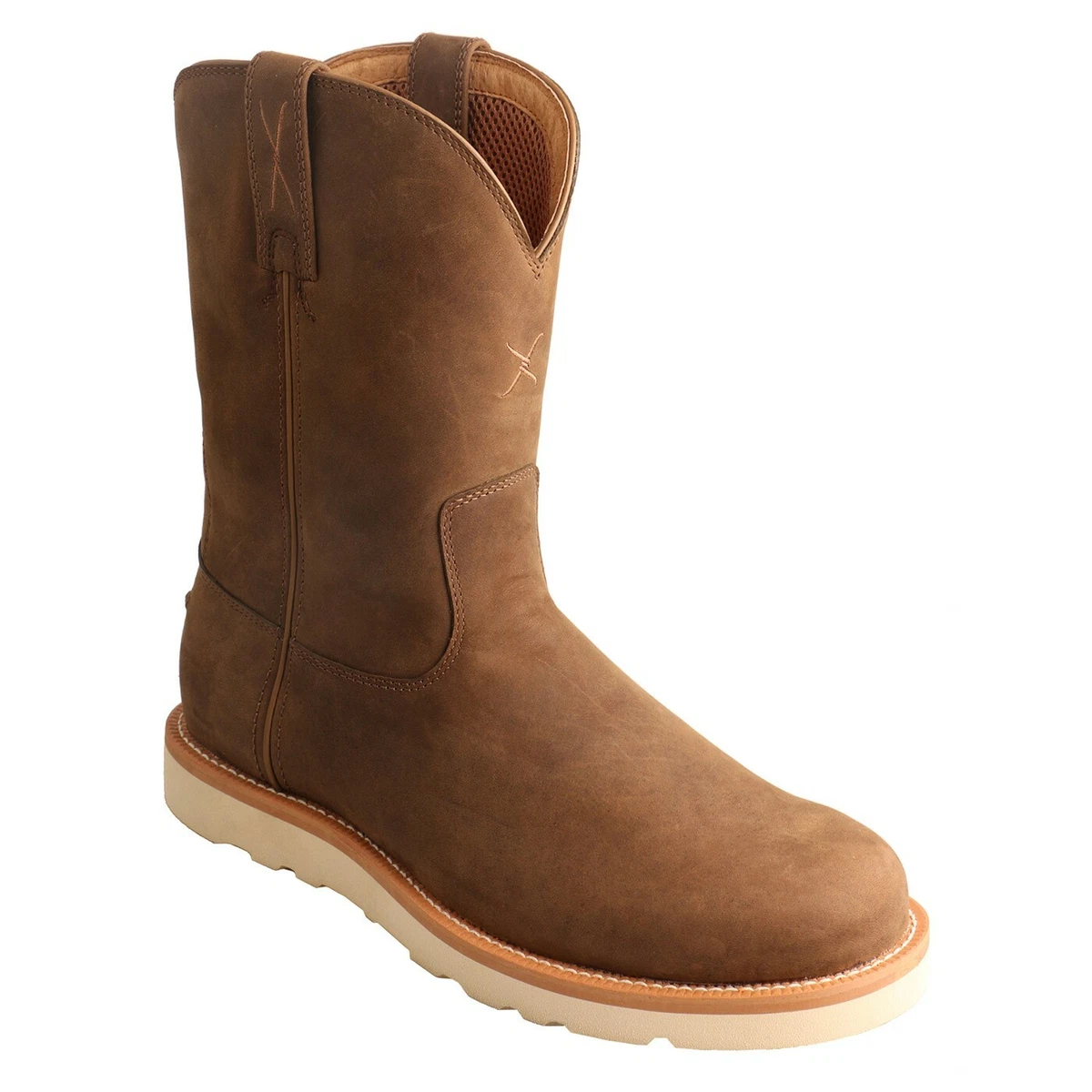 Flat sole slip on work boots sale