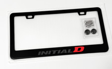 Black On Black Jdm Tofu Shop Initial D License Plate Frame Black Metal