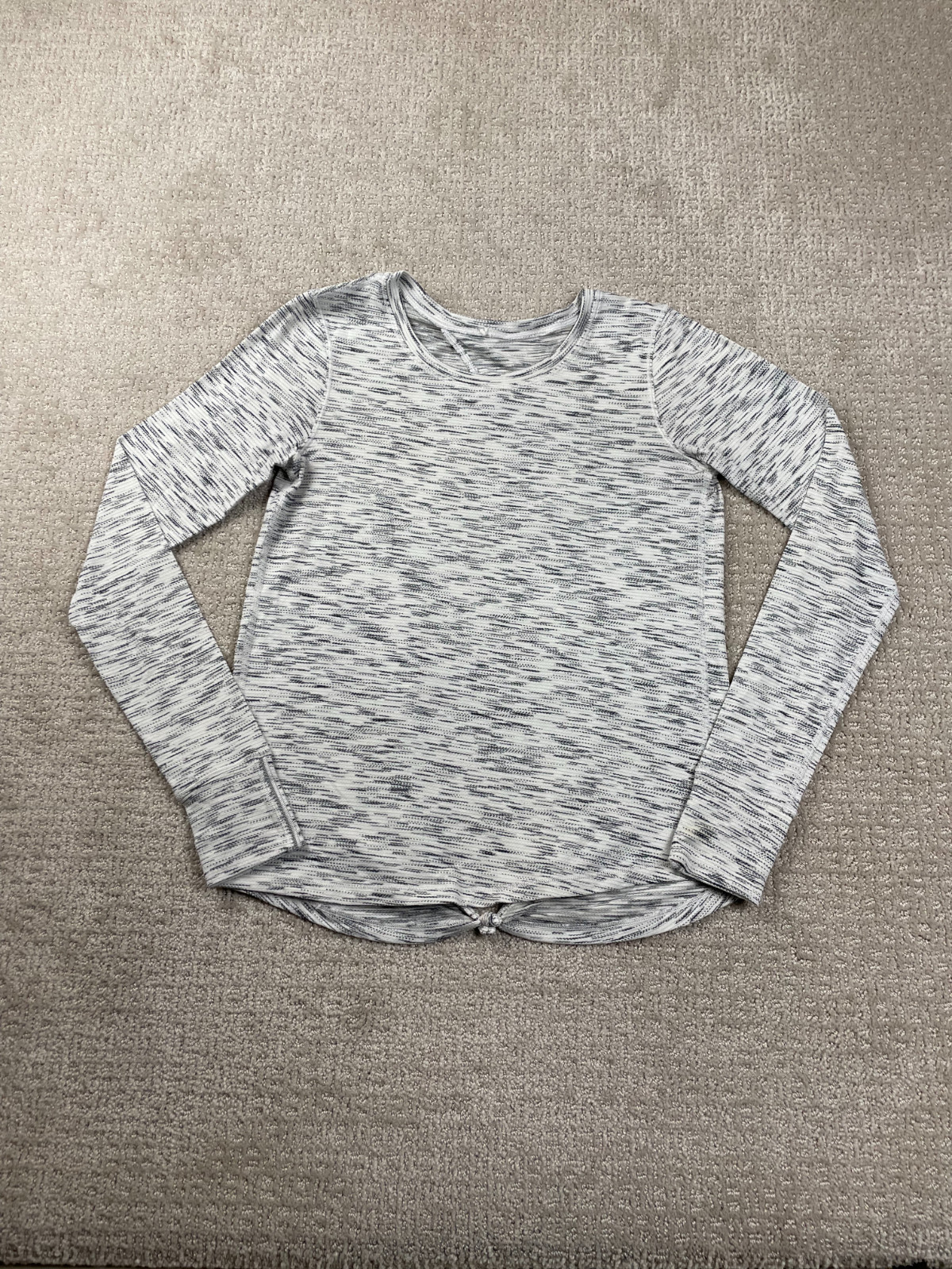 Lululemon Lost in Pace Shirt Womens S? Tiger Space Dye Long Sleeve Open Back Gym