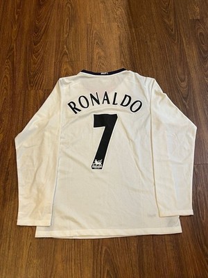 Nike Manchester United Cristiano Ronaldo Soccer Jersey White Long