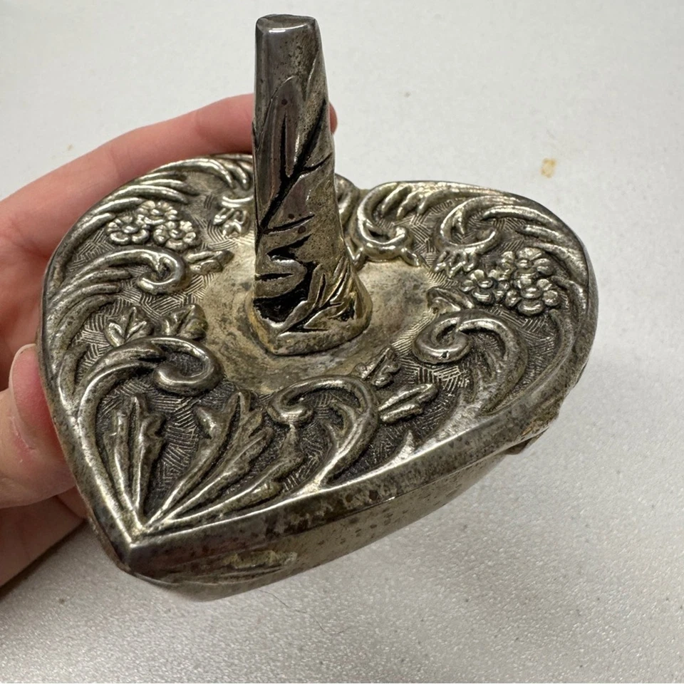 Godinger Silver Company Corazón Anillo Joyería Soporte Decoración Foto 3 de 4