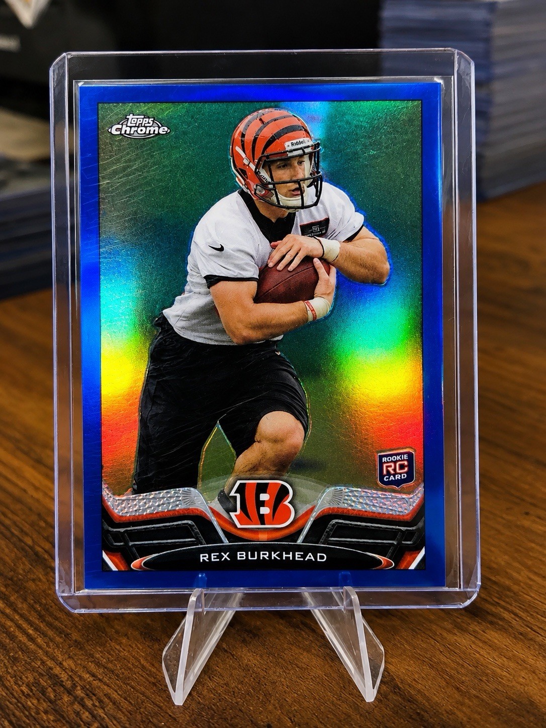 Rex Burkhead Topps Chrome #8 Blue Refractor