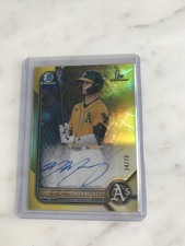 max muncy 2022 bowman chrome yellow refractor auto /75