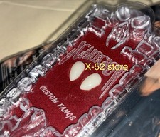 Vampire Deluxe Fangs in Plastic Casket Case halloween tooth caps horror dracula