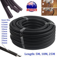 Poly Corrugated Tubing Split Wire Loom Electrical Cable Sleeve Flexible Conduit.