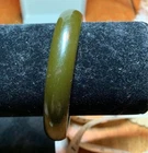 Vintage Green Bakelite Bangle Bracelet 2.75" Diameter Retro Jewelry