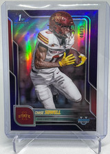 2025 Bowman Chrome 1st Chase Sowell Purple Refractor #/75 Iowa State WR