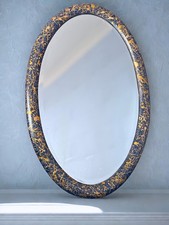 Vintage Hand painted Oval Mirror