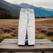 VTG Levi's 550 Jeans Mens 31x32 Actual Light Wash Faded Grunge USA 90s Relaxed