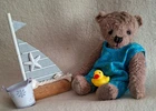 Unique Artist Bear Timmi by gelibären, Mohair, 20 cm, Signed