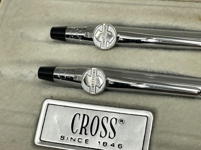 Vintage CROSS Ballpoint Pen / Pencil Set in box ~ SUNDSTRAND Corporation