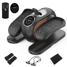 MERACH Under Desk Elliptical Machine Leg Exerciser Home Non-Slip Pad 12 level