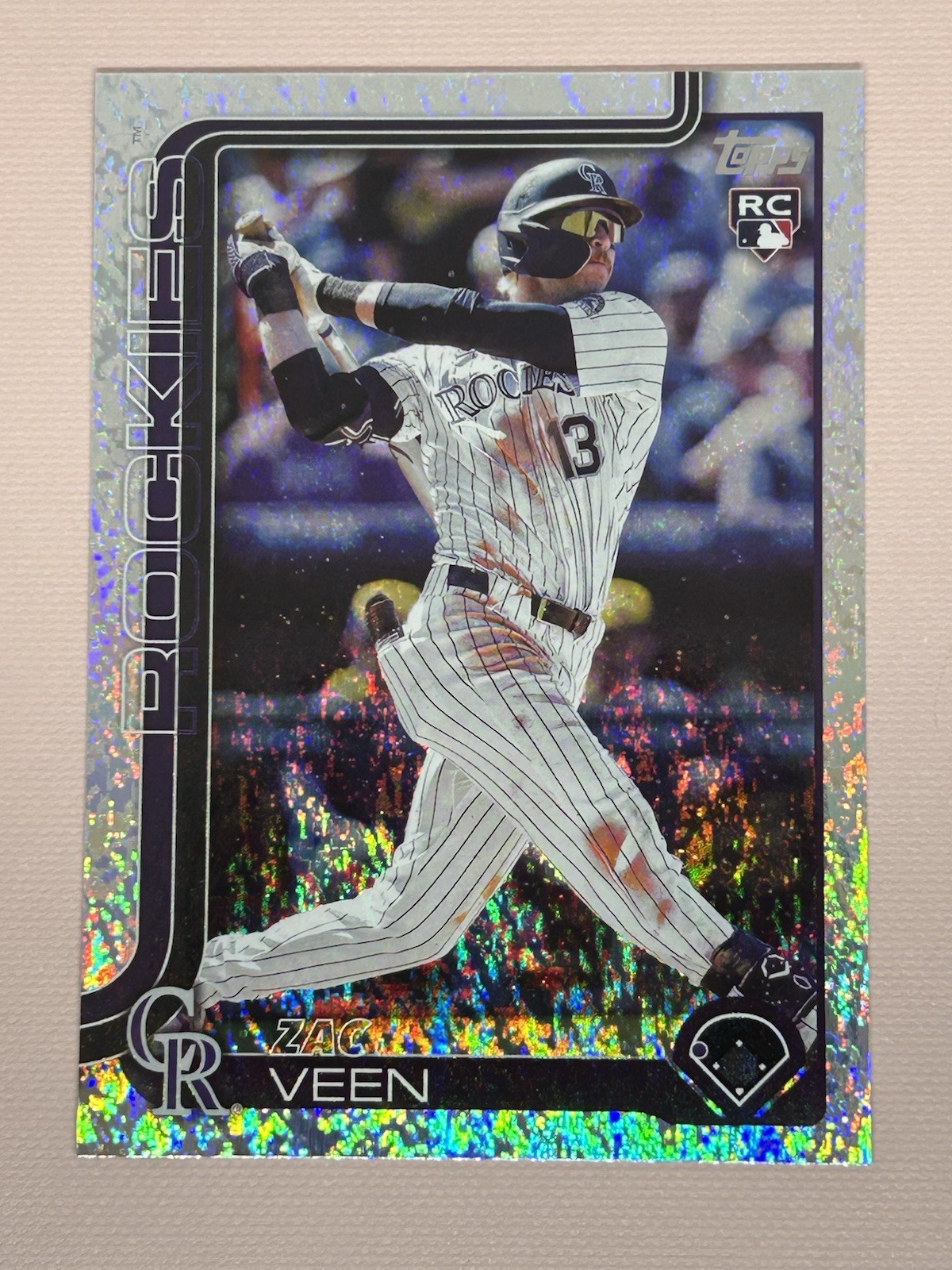 Zac Veen 2025 Topps Update Sand Glitter #US-286 Rookie RC Rockies