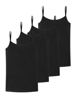Schiesser 4er Pack Mädchen Top T-Shirt Cotton Stretch Spaghettitop 95 5 Organic