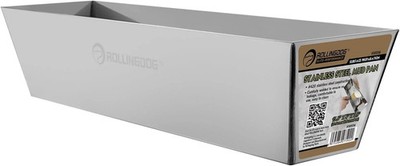 ROLLINGDOG Drywall Mud Pan - 14.2'' x 4'' x 3.5'' Made with 420 Stainless Steel for