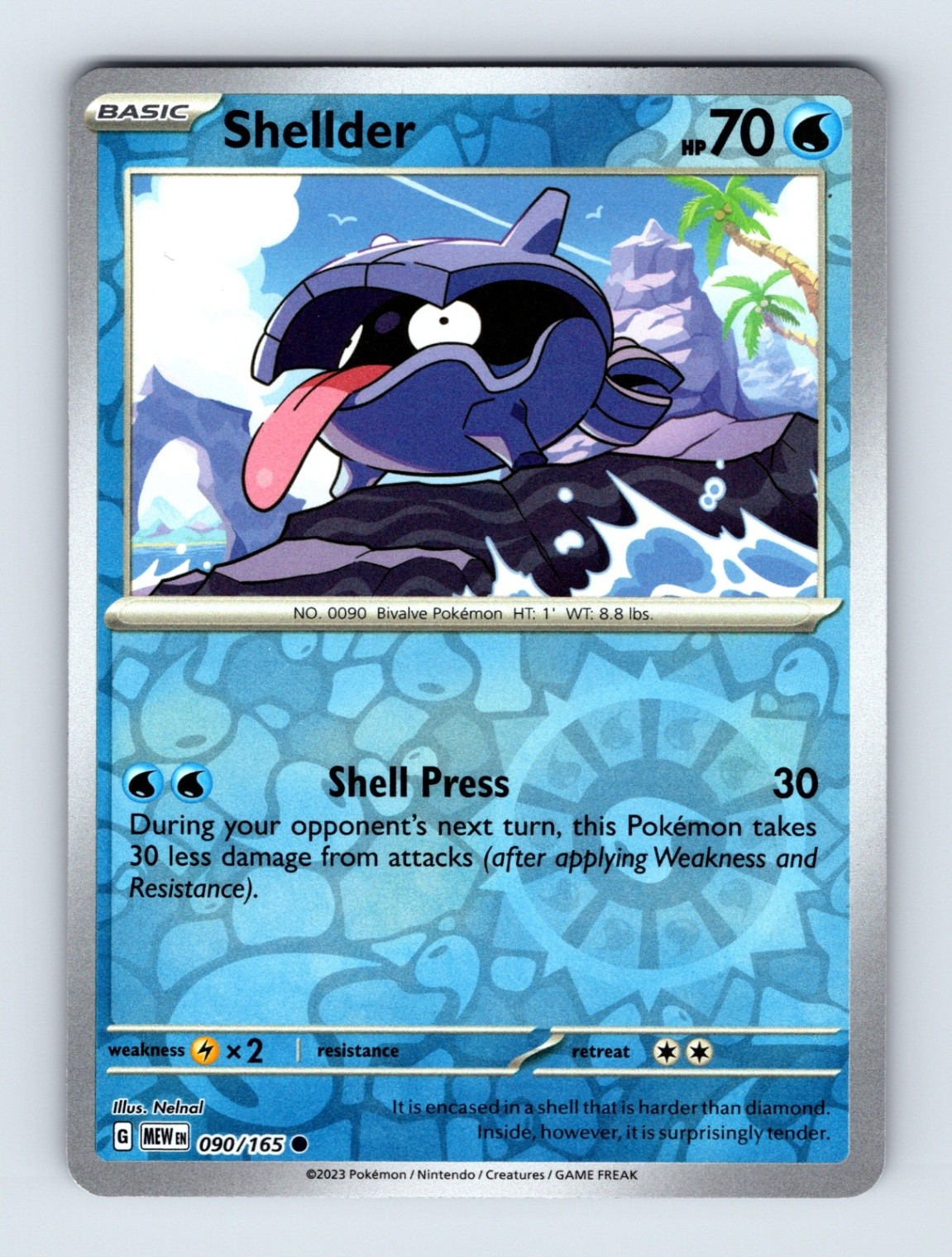 Shellder - Scarlet & Violet 151 090/165 - Reverse Holo - Common - NM - Pokémon