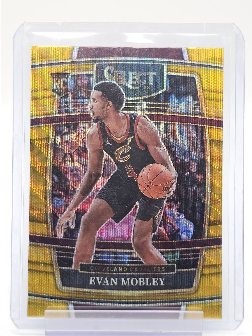 EVAN MOBLEY 2021-22 SELECT CONCOURSE ROOKIE GOLD WAVE PRIZM #5 RC Q4935