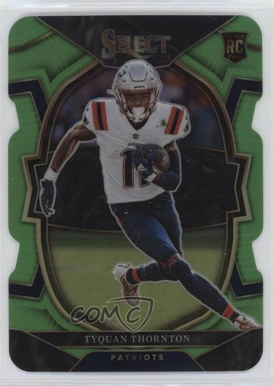 2022 Panini Select Concourse Neon Green Prizm Die-Cut /299 Tyquan Thornton 13mm