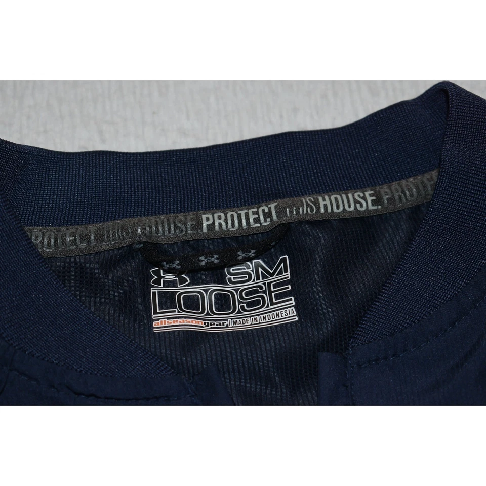 Pullover de golf Under Armour para hombre talla pequeña 1/4 cremallera castaño rojizo tigres águila de guerra Foto 4 de 4