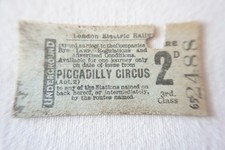 London Electric Railway Train Ticket - Piccadilly Circus