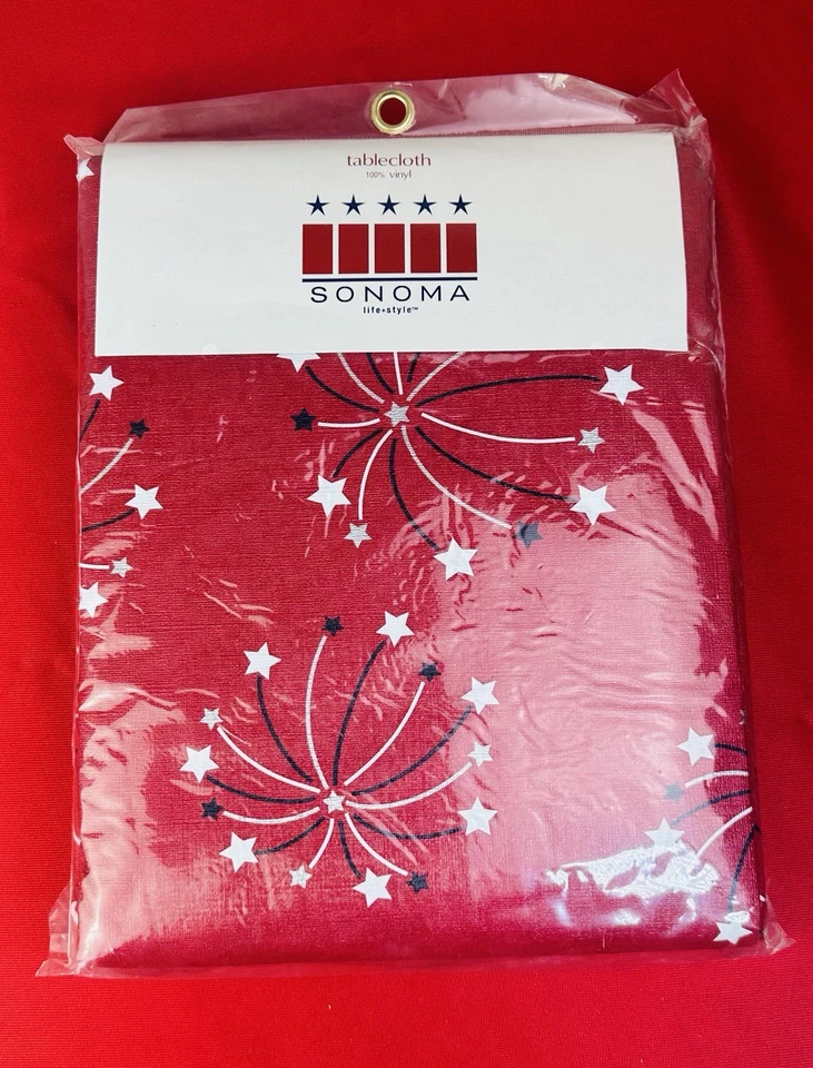 Продолговатая скатерть 60 x 102 SONOMA звезды фейерверк 4 июля праздничный винил - Изображение 4 из 4