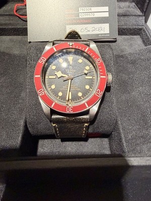 TUDOR Black Bay 41mm Automatic Chronometer 200m Red Bezel Box Papers