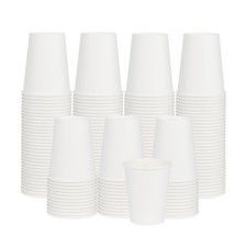 Coffee Cups 8 oz 400 Pack, Disposable Paper Cups 8 oz, White Paper Coffee Cup...