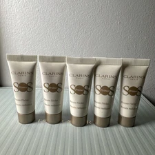 Lot Of 5, Clarins SOS PRIMER Boosts Radiance Preps & Hydrates  0.3oz 10ml Each