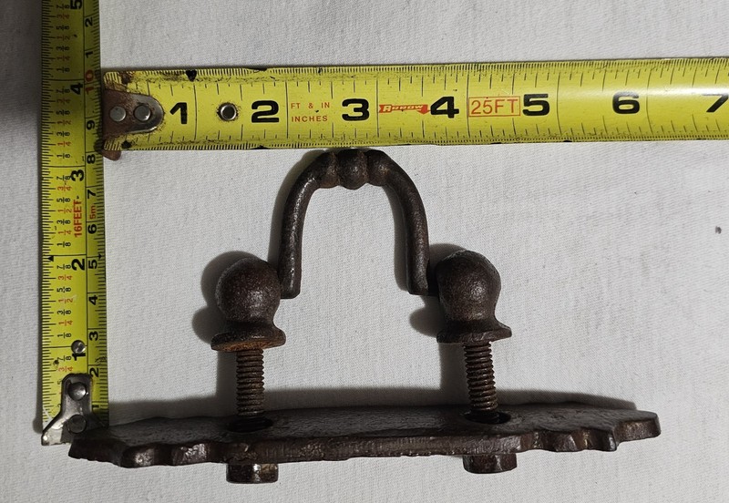 Vtg  Drawer Cabinet Dresser Pull Handle Knob w/ Backplate . Unknown Age, 