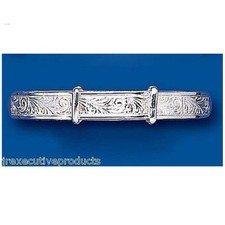 Baby Bangle Solid Silver 18 months - 3 years Patterned Baby Bracelet Christening