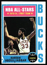 1974-75 Topps Kareem Abdul-Jabbar NBA All-Stars #1 Milwaukee