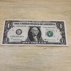 Birthday/Anniversary Note, 9/2/54 Fancy Serial # Dollar bill, G 00195492 D 2017A — photo 1