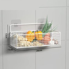 Wall Hanging Storage Rack Multifunctional Portable Iron Wire Bin Basket For