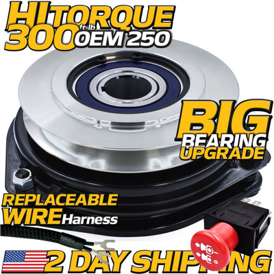 HiTorque 300ftlb (OEM 250) Clutch 525749501 & PTO Switch 539131627 for Dixon