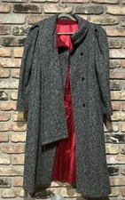Vintage Jill Jr Princess Cut Women's Gray/Tweed Coat 100% Wool Made in USA Sz M