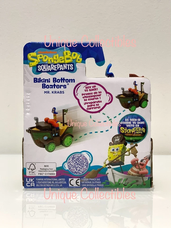 SpongeBob Search for SquarePants Bikini Bottom Boaters Mr. Krabs Speedster NEW - Image 3 of 4