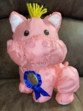 1993 Fisher Price Pink Puffalump Blue Ribbon Prize Winning Pig Farm Vintage Toy