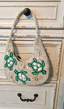 NWT Express Edit Beige Sea Turtle Beaded Shou...