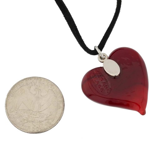 Collar Colgante Corazón Vidrio De Venecia Passione Rojo Italiano Murano Vidrio Para Mujer - Imagen 5 de 7