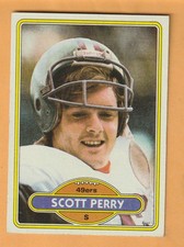 Scott Perry San Francisco 49ers 1980 Topps #54 Kent Connecticut