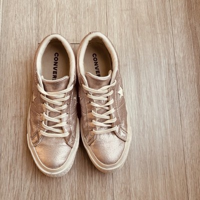 Converse One Star Ox Rose Gold Leather 7 Comfy Casual Stylish Athletic Versatile
