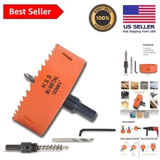 4-Inch Hole Cutter Set with Arbor - Efficient Metal, Wood, and Plastic Drilling