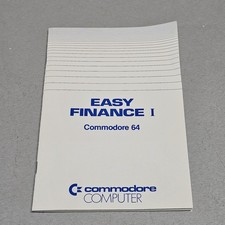 Easy Finance I Commodore 64 Manual Original Commodore Computer Documentation