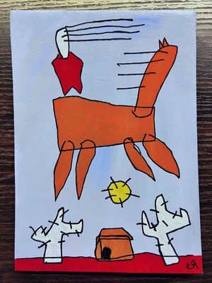 e9Art 5x7 'with an almost casual grace, the horse and rider road above the ...'