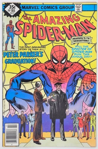 The Amazing Spider-Man #185 1978 4.5 VG+ Peter Graduates! Variant Pricebox! RARE