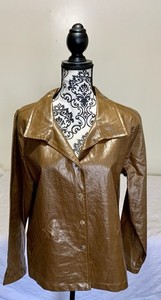 Women’s Vintage Robert Krugman Waxed 100% Linen 4 Button Jacket L