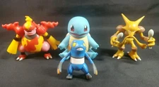 Pokemon 3' & 4" Figure Lot Jazwares PVC Magmortar Squirtle Alakazam Croagunk **